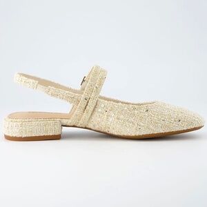 Tahari New MaryJane Ballet flats Password beige size 8